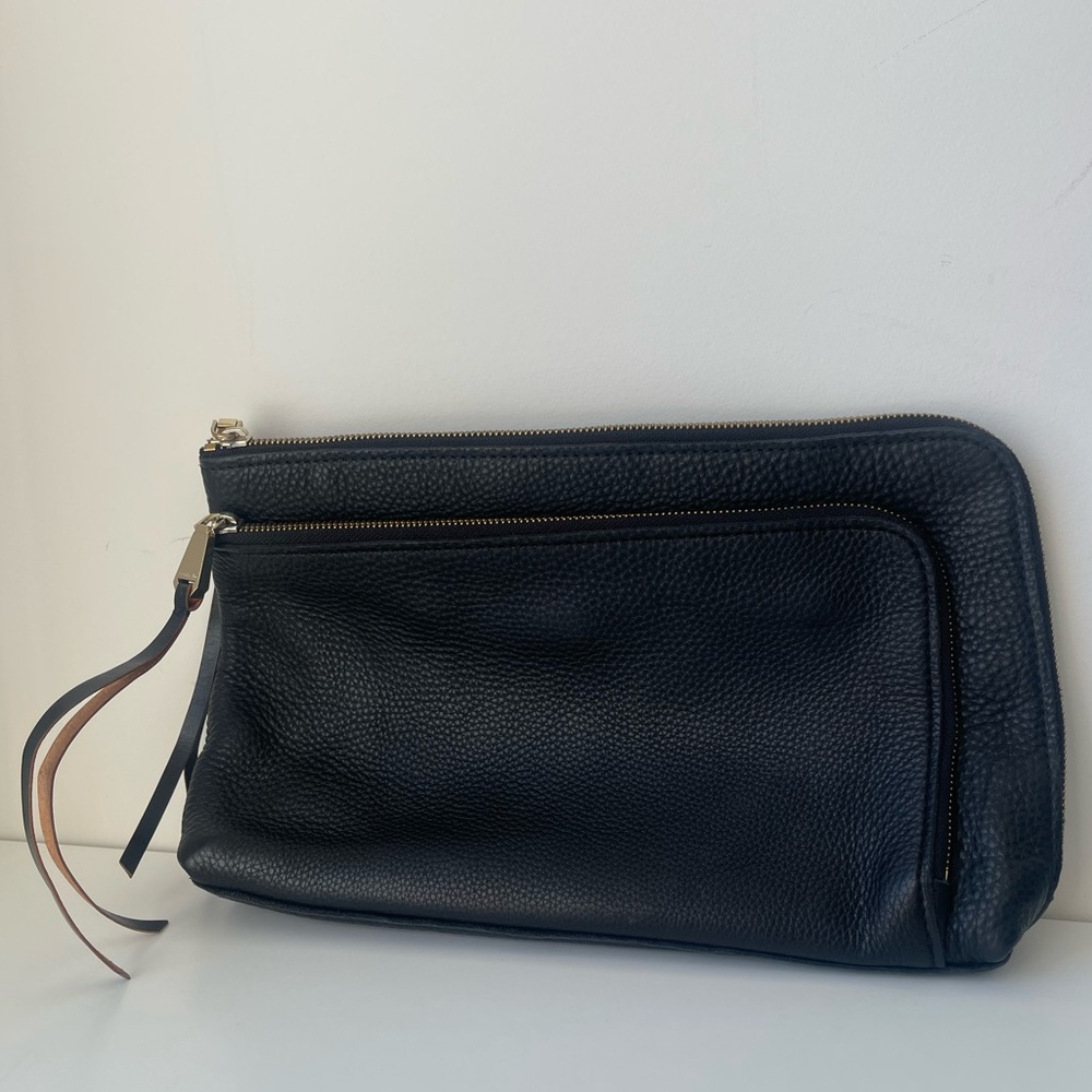 Christopher Kon  Black Leather Clutch